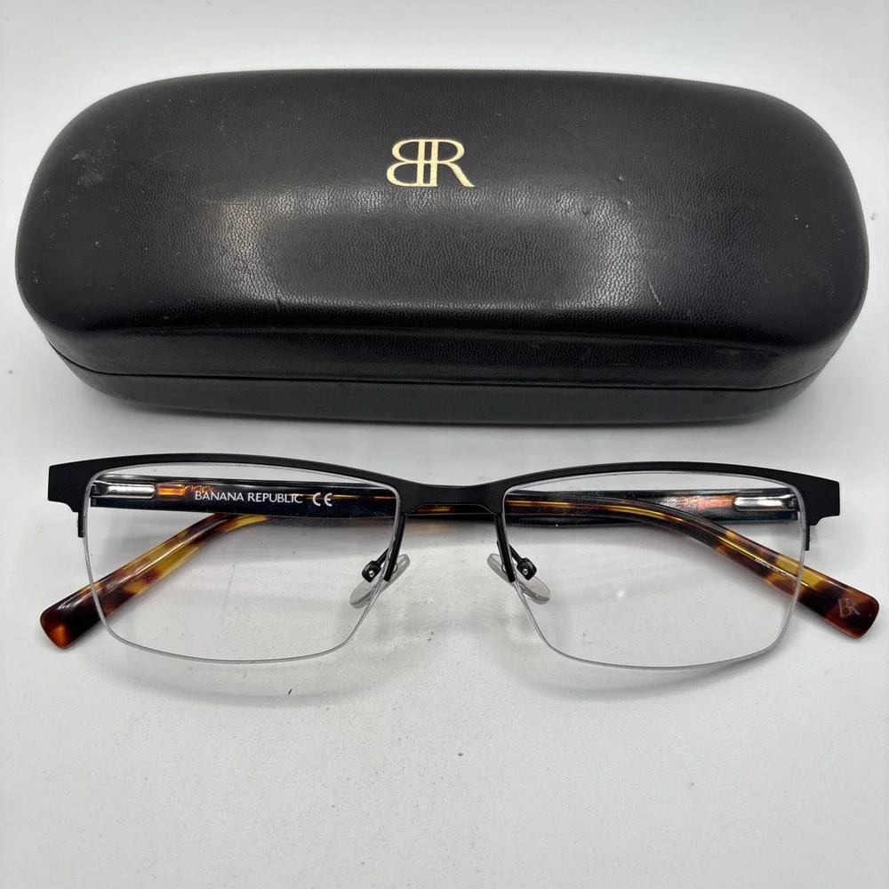 Banana Republic Antonio Mens Eyeglasses Frame 003 Matte Black 54-17-145 w/case